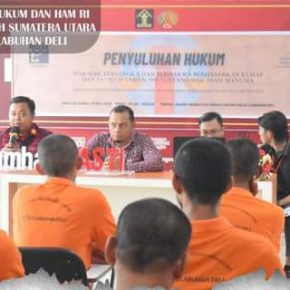 Sosialisasi Bantuan Hukum, Rutan Labuhan Deli Gandeng LBH Medan Gelar Penyuluhan Hukum